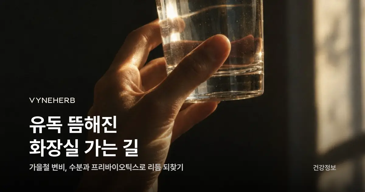 가을철 변비, 물 안 마셔서 그렇습니다 — 프리바이오틱스 과일로 다스리는 법