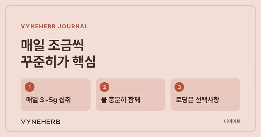 매일 조금씩 꾸준히가 핵심