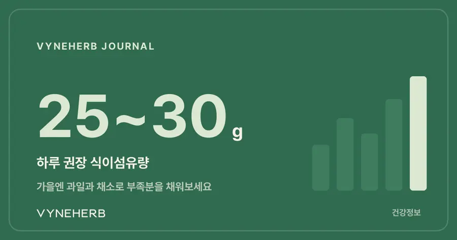 하루 필요한 식이섬유량